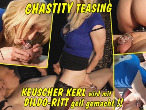 Chastitiy Teasing Keusch Gehaltener Kerl Wird Mit Dildo Ritt Geil