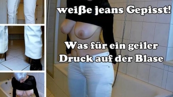 2x in die weiße Jeans gepisst!