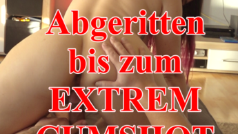 Abgeritten bis er explodierte