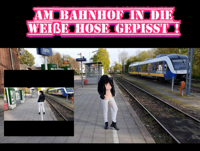 Am Bahnhof in die weiße Hose gepisst ????