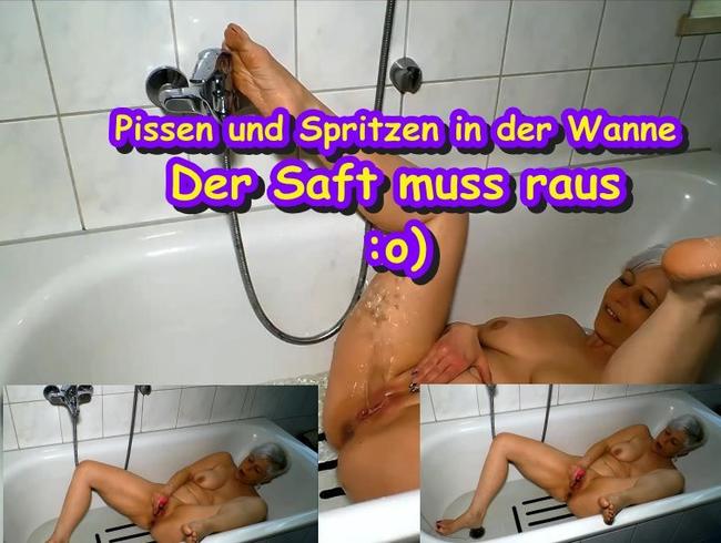 Angepisst und abgespritzt in der Wanne