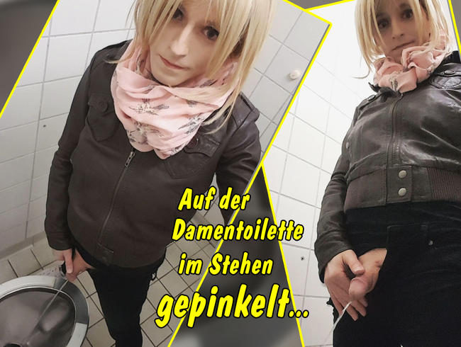 Auf der Damentoilette im Stehen gepinkelt!