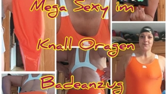 Badeanzug von Pengu in Knall Orange