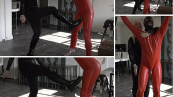 Ballbusting in Springer Stiefeln