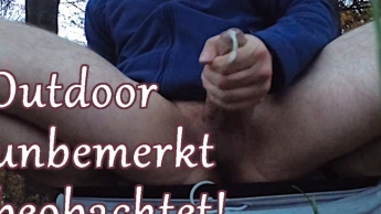 Beim OUTDOOR Wichsen beobachtet worden… erst NACH Cumshot bemerkt!