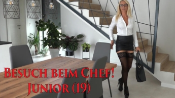 Besuch beim Chef | Junior (19) gibt VOLLGAS! XXXL Spermafresse!