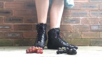 CRUSH Grapes Foot Splosh Fetish BBW