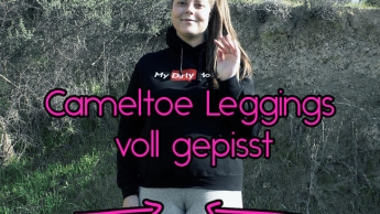 Cameltoe Leggings voll gepisst