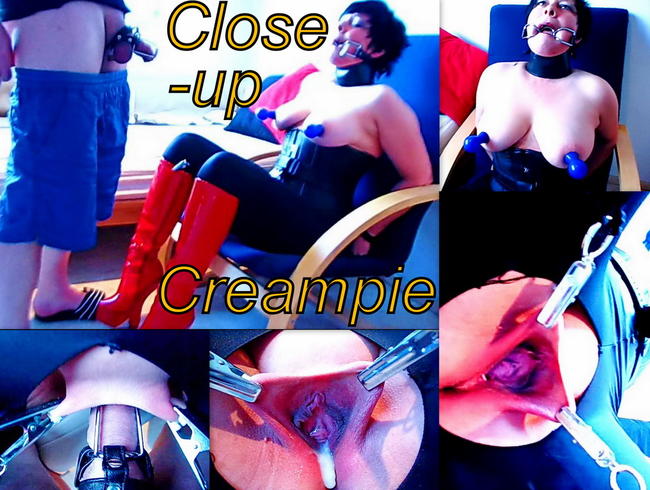 Close -up Creampie mit Hotelgast