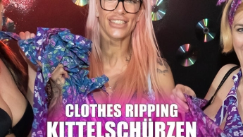 Clothes Ripping Kittelschürzen I Zusammen mit Anny und Fräulein Schmitt Kittel zerrissen