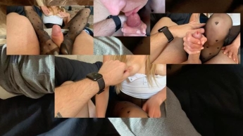 Cumshot inkl Footjob, Blasen und Nippleplay – Vika und Ich