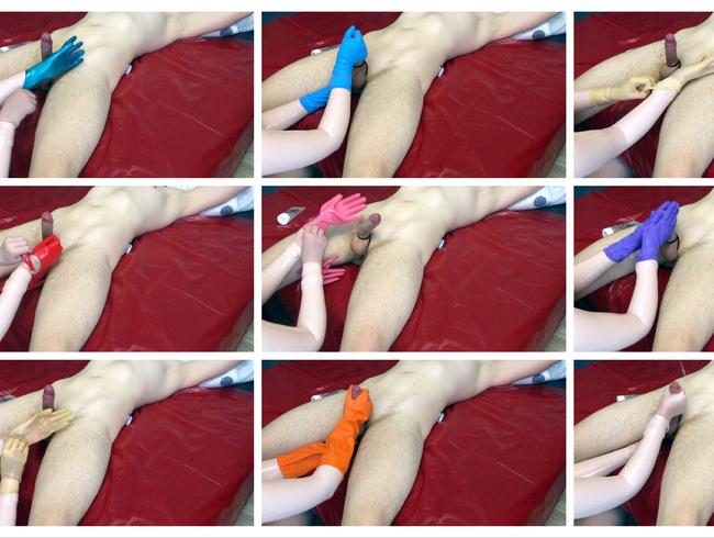 Cumshot nach 11 Paar Latex/Gummi Handschuhen