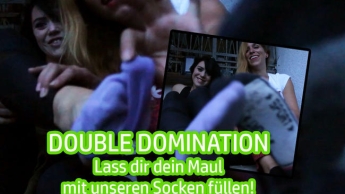 DOUBLE DOMINATION – Lass dir dein Maul mit unseren Socken füllen!