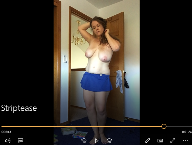 Dancing, stripping and huge boob reveal