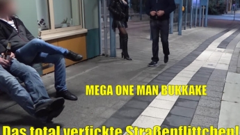 Das verfickte Straßenflittchen geht zu JEDEN mit nach Hause! MEGA XXXL Spermafresse