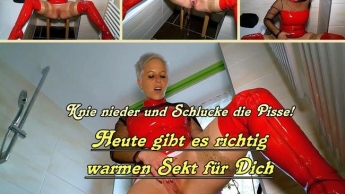 Deine Rote Lady ist Piss bereit, machs Maul auf!