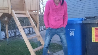 Erster Puplic Outdoor Jeans Piss, Ich habe mich getraut