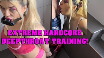 Extreme Hardcore Deepthroat Training!