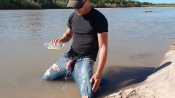 Fast erwischt, wie ich mir am Rio Grande in die Jeans gepisst habe