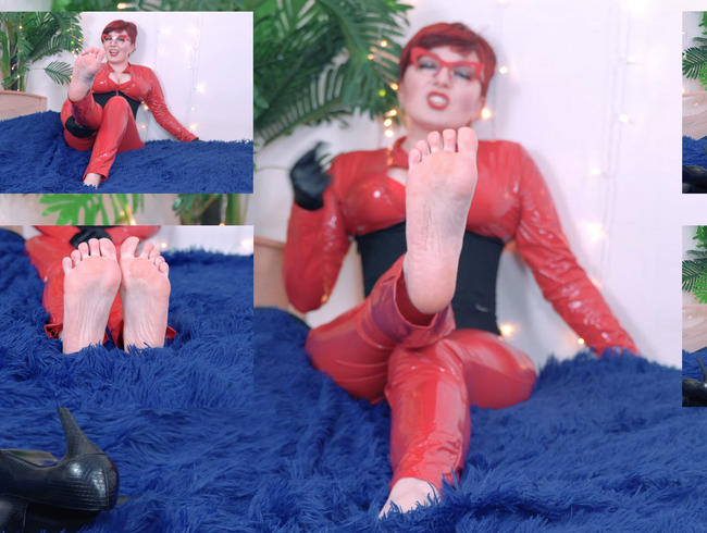 FemDom POV: SPH (Small Penis Humiliation) + CEI (Cum Eating Instructions) + Foot Fetish + PVC Cloth