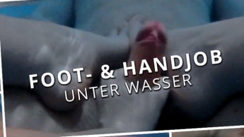 Foot- & Handjob unter Wasser