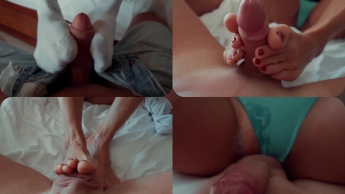 Footjob 4k Ultra HD, weiblicher Orgasmus