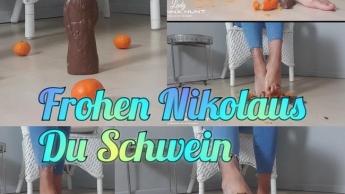 Frohen Nikolaus du Schwein