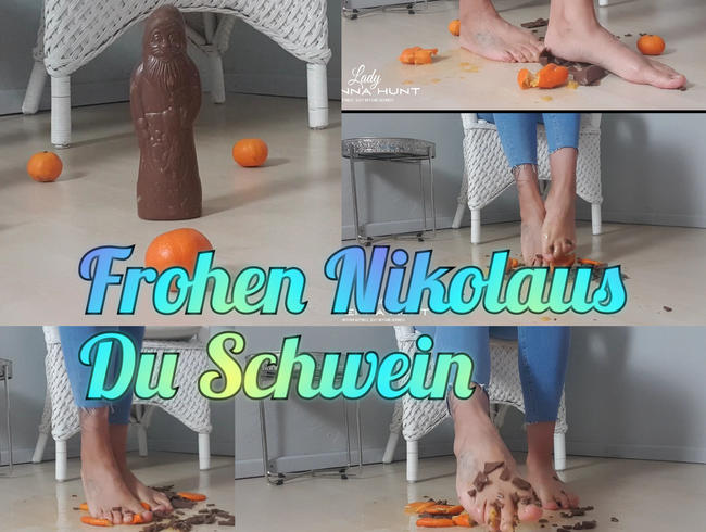 Frohen Nikolaus du Schwein