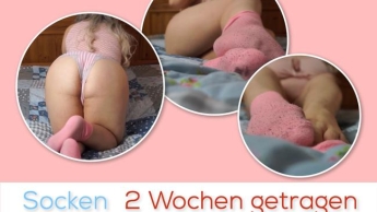 Fußfetisch – Pinke Socken 2 Wochen getragen