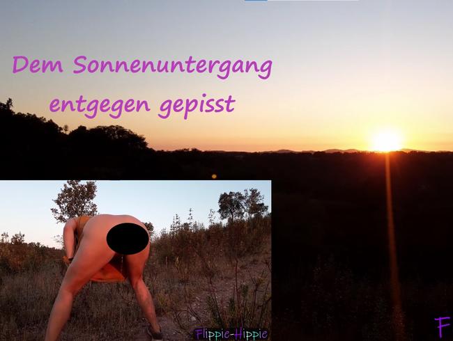 GOLDEN HOUR statt GOLDEN SHOWER – Dem Sonnenuntergang entgegen gepisst