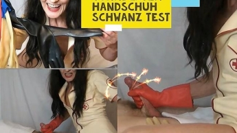 GUMMI LATEX SCHWANZ HANDSCHUH TEST