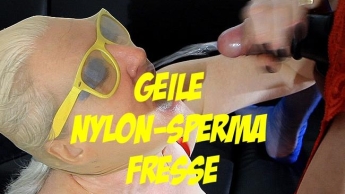 Geile Nylon-Spema Fresse