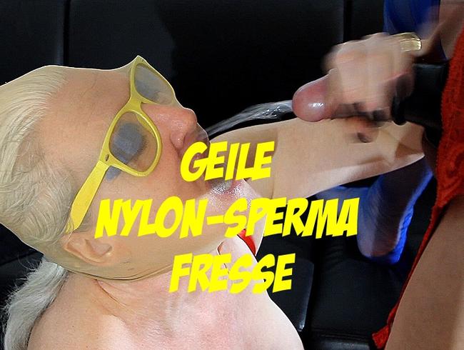 Geile Nylon-Spema Fresse