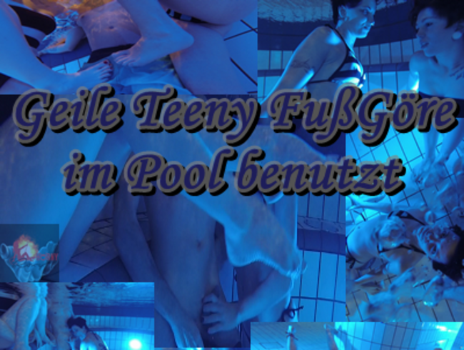 Geile Teeny Fußgöre im Pool benutzt