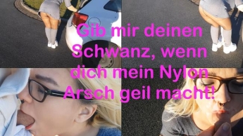 Gib mir deinen Schwanz, wenn dich mein Nylon Arsch geil macht!