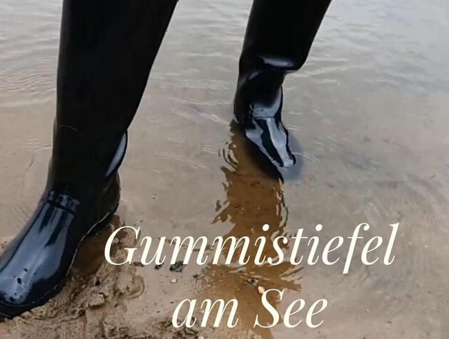 Gummistiefel am See