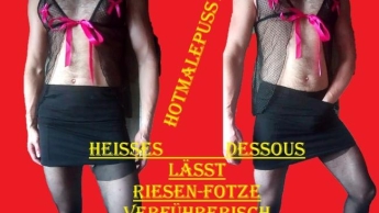 Heisses Dessous lässt Riesen-Fotze verführerisch sabbern!!!