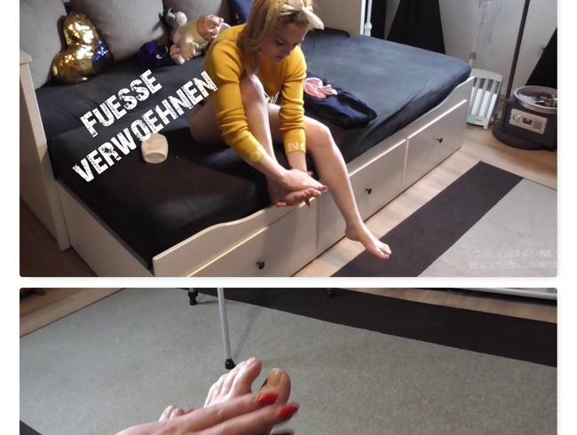 Ich verwöhne meine Füße und Zehen