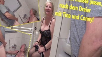 Kameramann musste pissen, nach dem Dreier mit Tina und Conny!