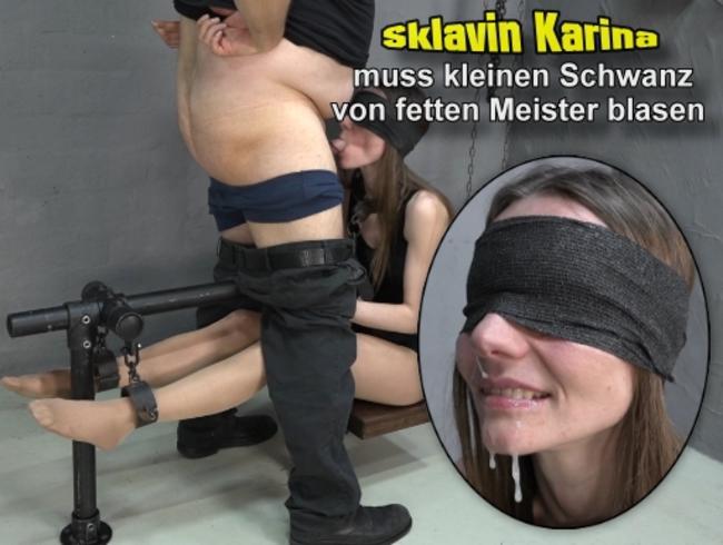 Karina muss gefesselt blasen und schlucken