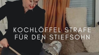 Kochlöffel Strafe für den Stiefsohn