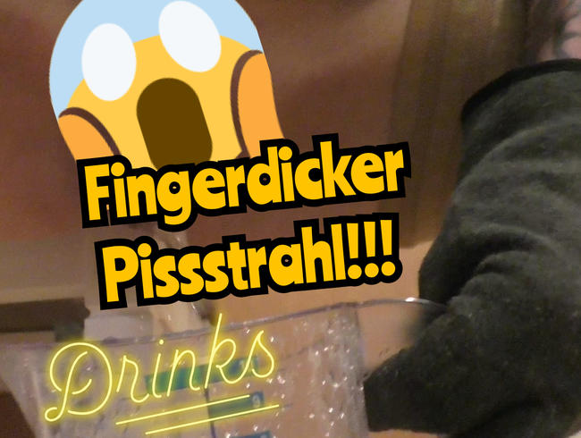 Krass! Geiler Pissstrahl in Messbecher!!