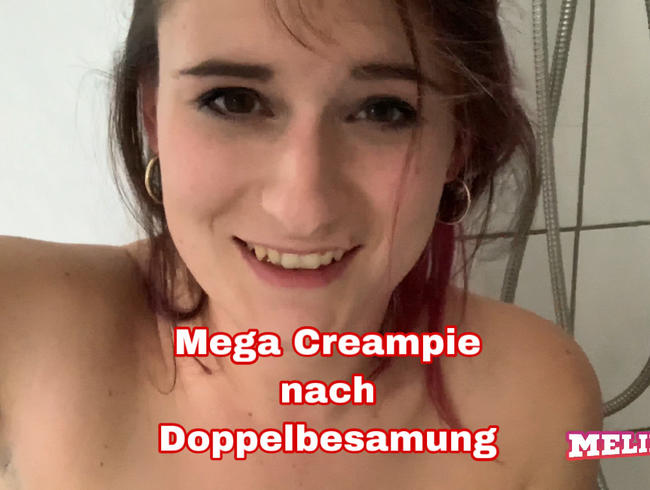 Krasser Creampie nach Doppelbesamung