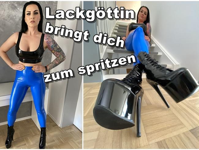 Lackgöttin bringt dich zum spritzen