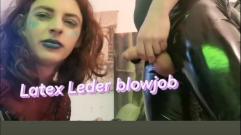 Latex Leder blowjob