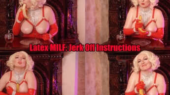 Latex MILF jerk off instructions JOI