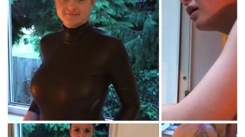 Latexn*tte mit XXL Ladung geschwängert