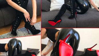 Leck meine Stiefel du LOSER! Verdien es dir zu wichsen!!