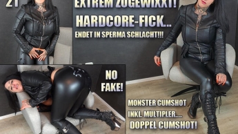 Leder-Fick-Bitch Extrem Zugewixxt! Hardcore-Fick Endet in Sperma Schlacht!