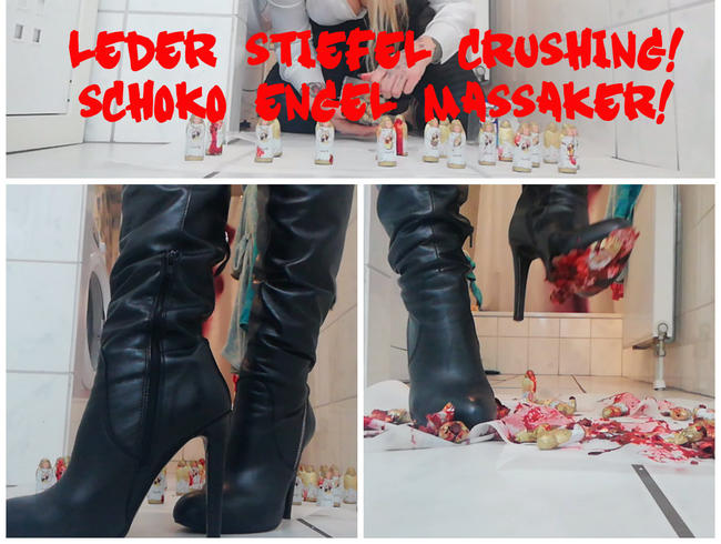 Leder Stiefel Crushing! Schoko Engel Massaker!